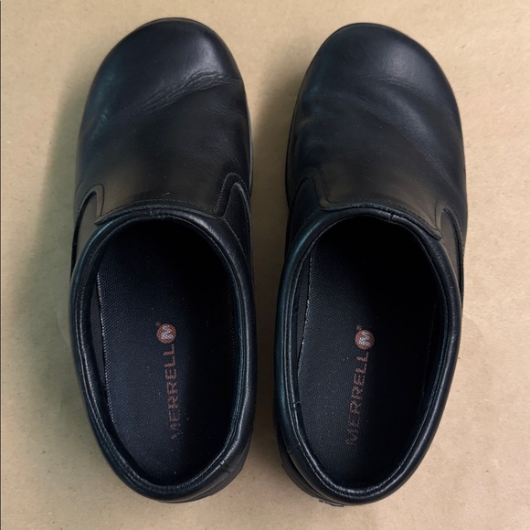 MERREL Black Leather Casual Slip-On Clogs Comfort Walk - US Size 7 - GUC - Picture 4 of 16